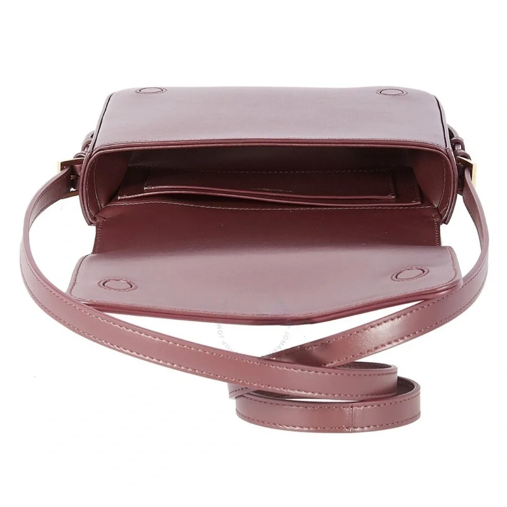 NWT BURBERRY Grace Oxblood Leather Small Crossbody Bag
